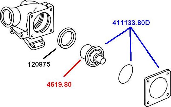 WAHLER 411133.80D - Termostats, Dzesēšanas šķidrums www.autospares.lv