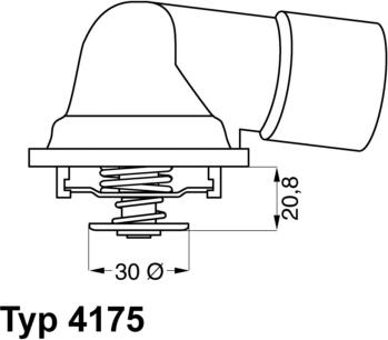 WAHLER 4175.92D - Термостат охлаждающей жидкости / корпус www.autospares.lv