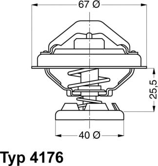 WAHLER 4176.85D - Coolant thermostat / housing www.autospares.lv