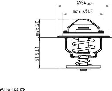 WAHLER 4820.87D - Termostats, Dzesēšanas šķidrums www.autospares.lv