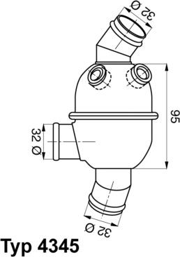 WAHLER 4345.80 - Coolant thermostat / housing www.autospares.lv