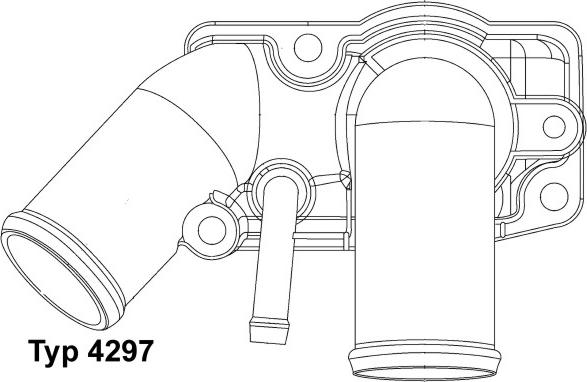 WAHLER 4297.92D - Термостат охлаждающей жидкости / корпус www.autospares.lv