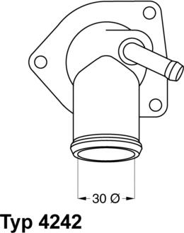 WAHLER 4242.92D - Термостат охлаждающей жидкости / корпус www.autospares.lv