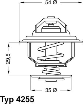 WAHLER 4255.87D - Термостат охлаждающей жидкости / корпус www.autospares.lv