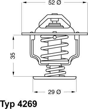 WAHLER 426978D - Coolant thermostat / housing www.autospares.lv