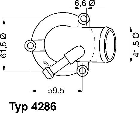 WAHLER 428687D - Coolant thermostat / housing www.autospares.lv