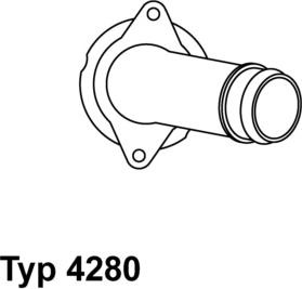 WAHLER 428080D - Coolant thermostat / housing www.autospares.lv