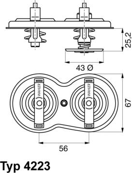 WAHLER 4223.83D - Termostats, Dzesēšanas šķidrums www.autospares.lv