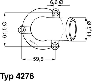 WAHLER 4276.87D - Coolant thermostat / housing www.autospares.lv