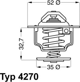 WAHLER 4270.88D - Termostats, Dzesēšanas šķidrums www.autospares.lv