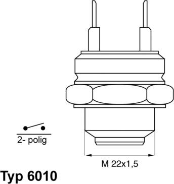 WAHLER 6010.92D - Termoslēdzis, Radiatora ventilators www.autospares.lv