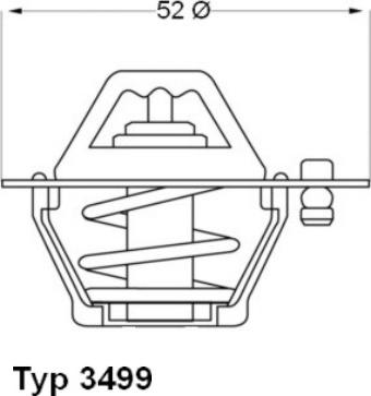 WAHLER 3499.88D - Термостат охлаждающей жидкости / корпус www.autospares.lv