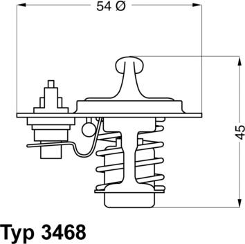 WAHLER 3468.88D - Coolant thermostat / housing www.autospares.lv