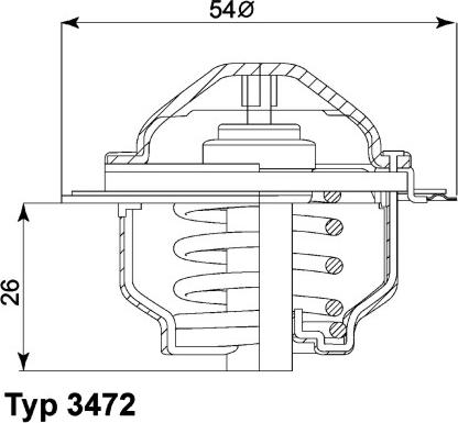 WAHLER 3472.87D - Термостат охлаждающей жидкости / корпус www.autospares.lv