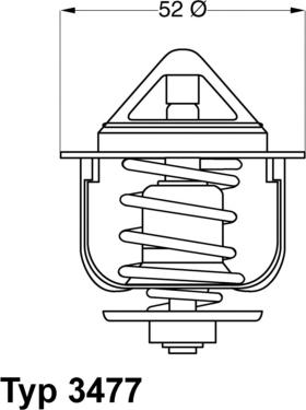 WAHLER 347788D - Coolant thermostat / housing www.autospares.lv