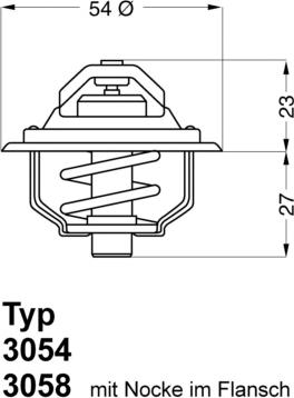 WAHLER 3054.92D50 - Termostats, Dzesēšanas šķidrums www.autospares.lv