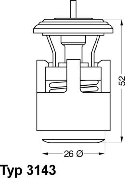 WAHLER 3143.87D - Термостат охлаждающей жидкости / корпус www.autospares.lv