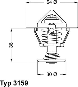 WAHLER 3159.82D - Термостат охлаждающей жидкости / корпус www.autospares.lv