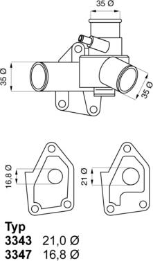 WAHLER 3343.80D - Termostats, Dzesēšanas šķidrums autospares.lv