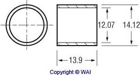 WAI 62-91409 - Bukse, Startera vārpsta www.autospares.lv