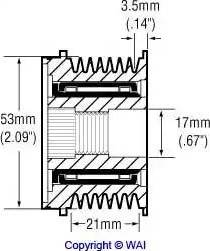 WAI 24-91103-3 - Piedziņas skriemelis, Ģenerators autospares.lv