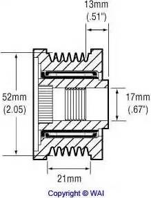 WAI 24-81107-3 - Piedziņas skriemelis, Ģenerators autospares.lv