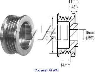 WAI 24-82264 - Piedziņas skriemelis, Ģenerators www.autospares.lv