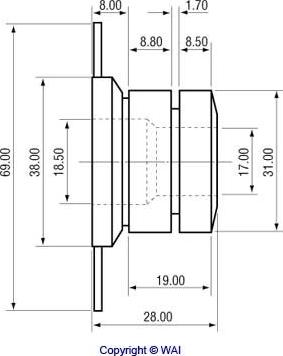 WAI 28-94850 - Kolektora gredzens, Ģenerators www.autospares.lv