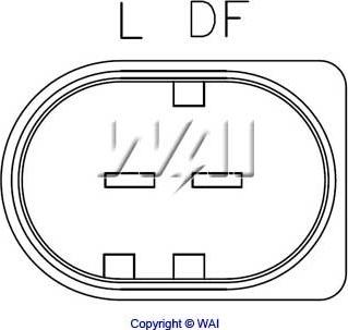 WAI DE1750 - Ģeneratora sprieguma regulators www.autospares.lv