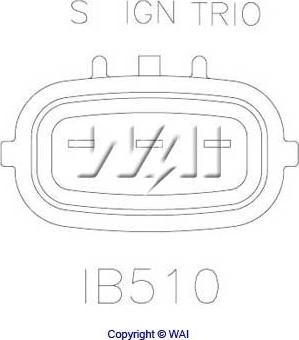 WAI IB510 - Ģeneratora sprieguma regulators autospares.lv