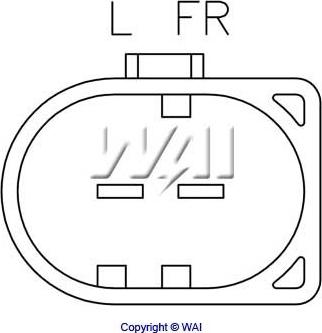 WAI IB5353 - Voltage regulator, alternator www.autospares.lv