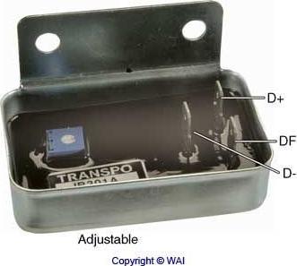 WAI IB301A - Voltage regulator, alternator www.autospares.lv