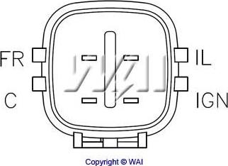 WAI IM558 - Регулятор напряжения, генератор www.autospares.lv