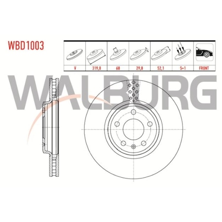 Walburg WBD1003 - Bremžu diski autospares.lv