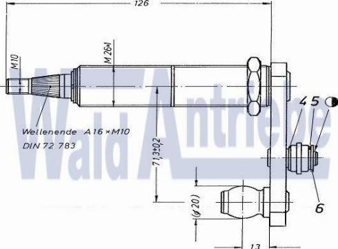 WaldAntriebe 105023 - Stiklu tīrītāja gultnis www.autospares.lv