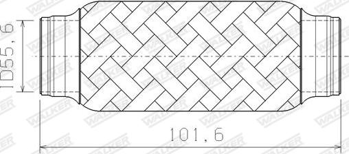 Walker 08942 - Gofrēta caurule, Izplūdes sistēma www.autospares.lv