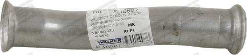 Walker 10987 - Izplūdes caurule www.autospares.lv