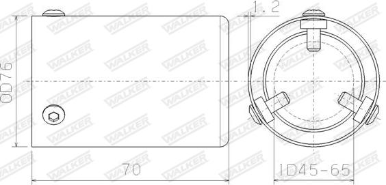 Walker 10682 - Izplūdes caurules uzgalis www.autospares.lv