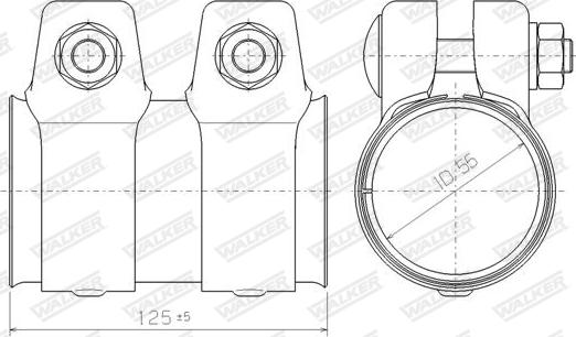 Walker 80138 - Savienojošie elementi, Izplūdes gāzu sistēma www.autospares.lv