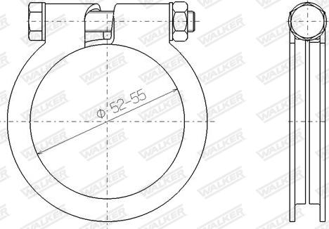 Walker 81813 - Savienojošie elementi, Izplūdes gāzu sistēma www.autospares.lv