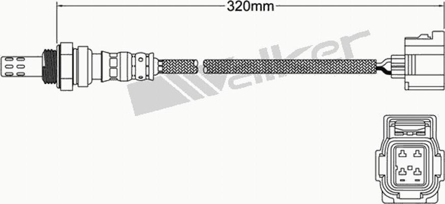 Walker 25024345 - Лямбда-зонд, датчик кислорода www.autospares.lv