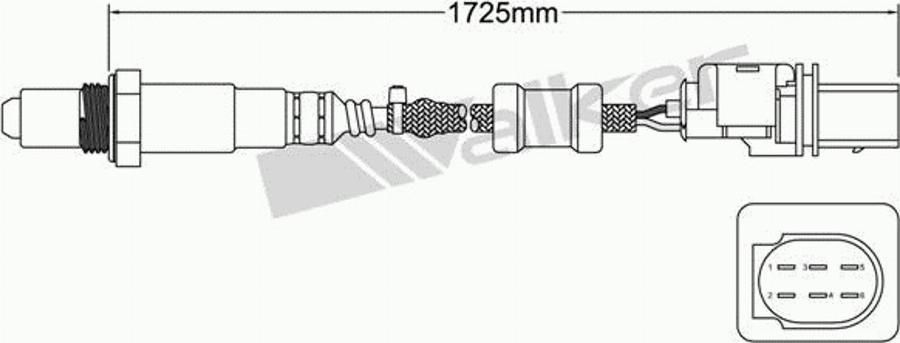 Walker 250-25052 - Лямбда-зонд, датчик кислорода www.autospares.lv