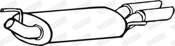 Walker 70612 - Izplūdes gāzu trokšņa slāpētājs (pēdējais) www.autospares.lv