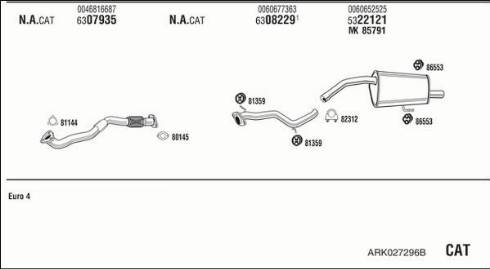 Walker ARK027296B - Izplūdes gāzu sistēma www.autospares.lv