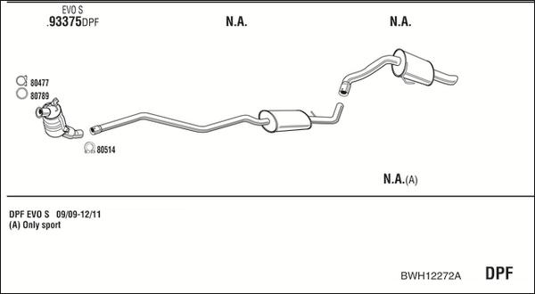 Walker BWH12272A - Izplūdes gāzu sistēma www.autospares.lv