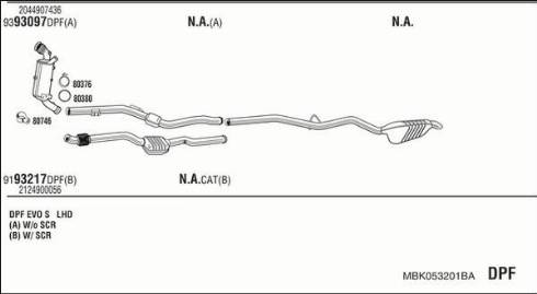 Walker MBK053201BA - Izplūdes gāzu sistēma www.autospares.lv