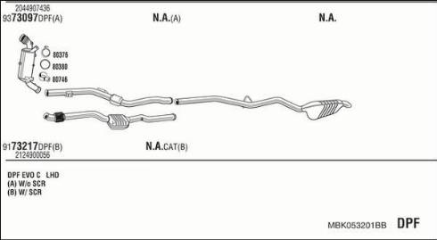 Walker MBK053201BB - Izplūdes gāzu sistēma www.autospares.lv