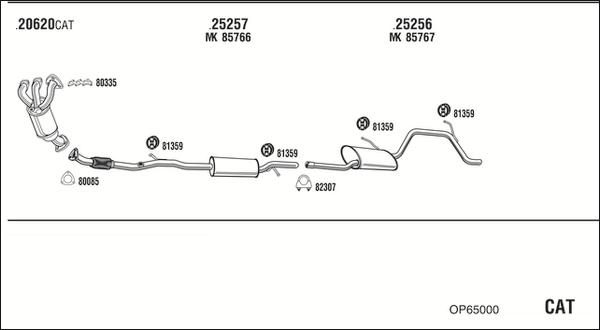 Walker OP65000 - Izplūdes gāzu sistēma www.autospares.lv