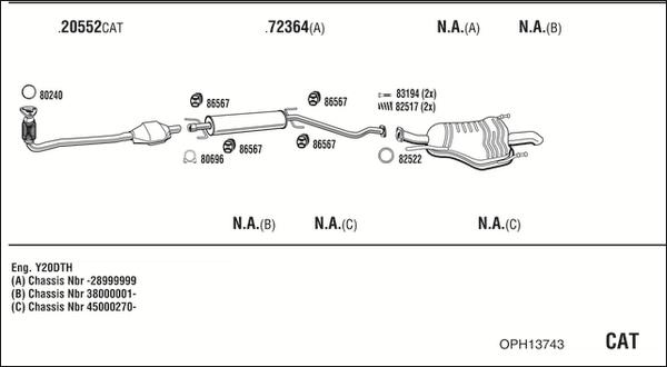 Walker OPH13743 - Izplūdes gāzu sistēma www.autospares.lv