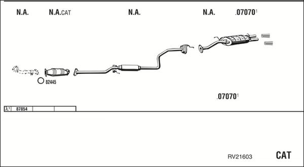 Walker RV21603 - Izplūdes gāzu sistēma www.autospares.lv